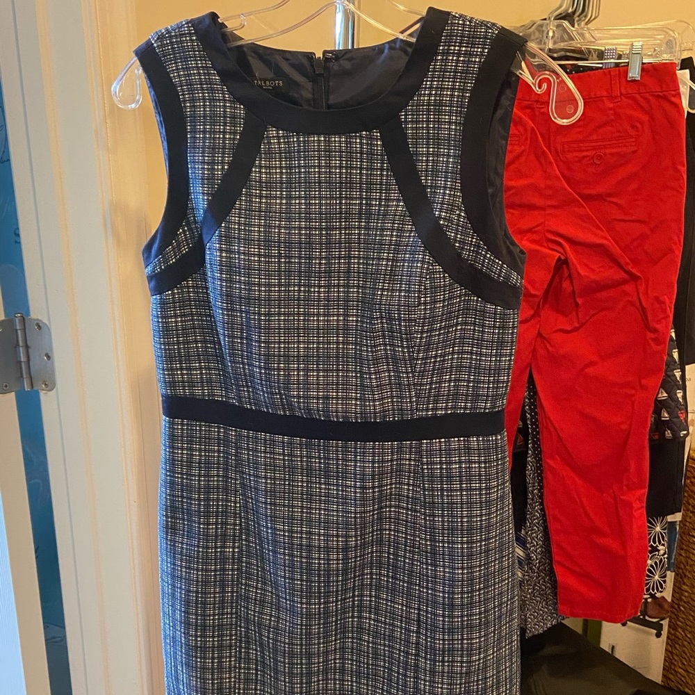 Beautiful blue and white tweed dress size 6P